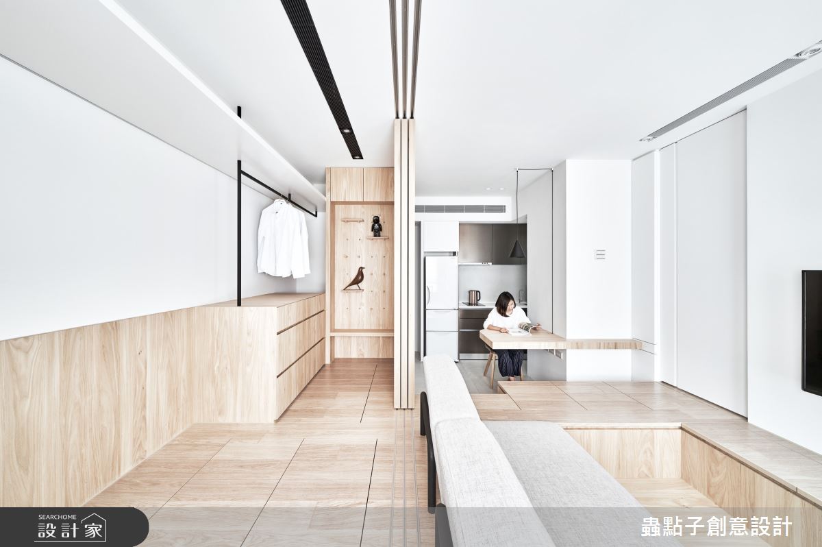 8坪老屋(16~30年)＿簡約風客廳餐廳廚房更衣間案例圖片＿蟲點子創意設計＿蟲點子_104之24