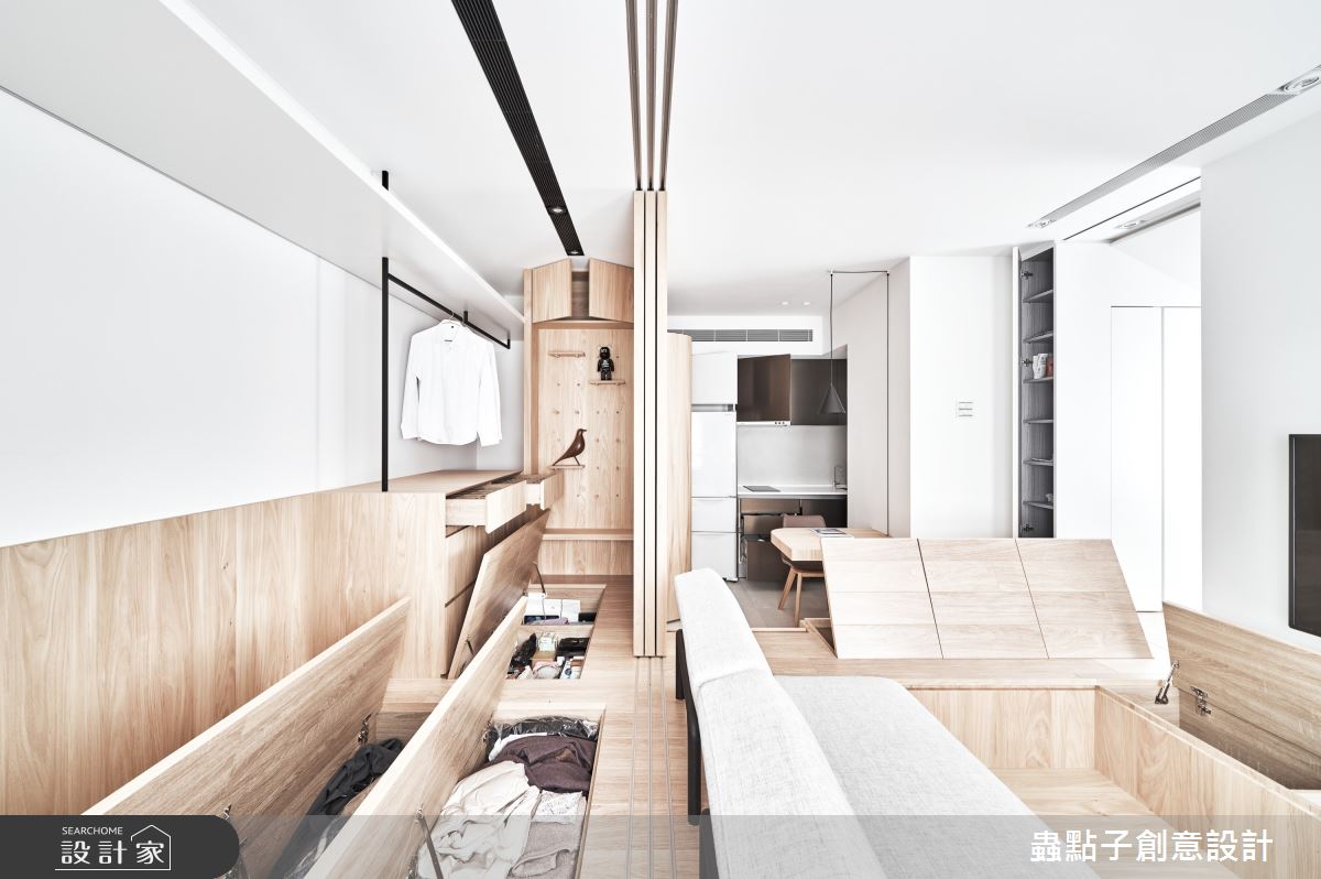 8坪老屋(16~30年)＿簡約風客廳餐廳廚房更衣間案例圖片＿蟲點子創意設計＿蟲點子_104之28