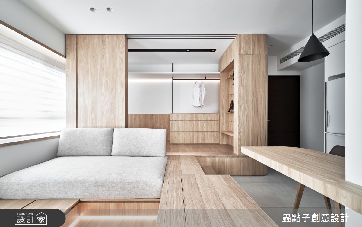 8坪老屋(16~30年)＿簡約風客廳餐廳更衣間案例圖片＿蟲點子創意設計＿蟲點子_104之32