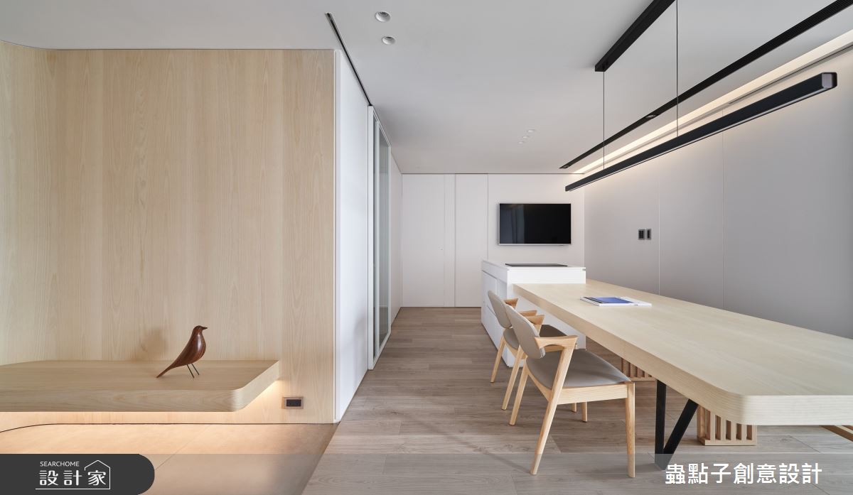 32坪新成屋(5年以下)＿簡約風玄關餐廳中島案例圖片＿蟲點子創意設計＿蟲點子_106之2
