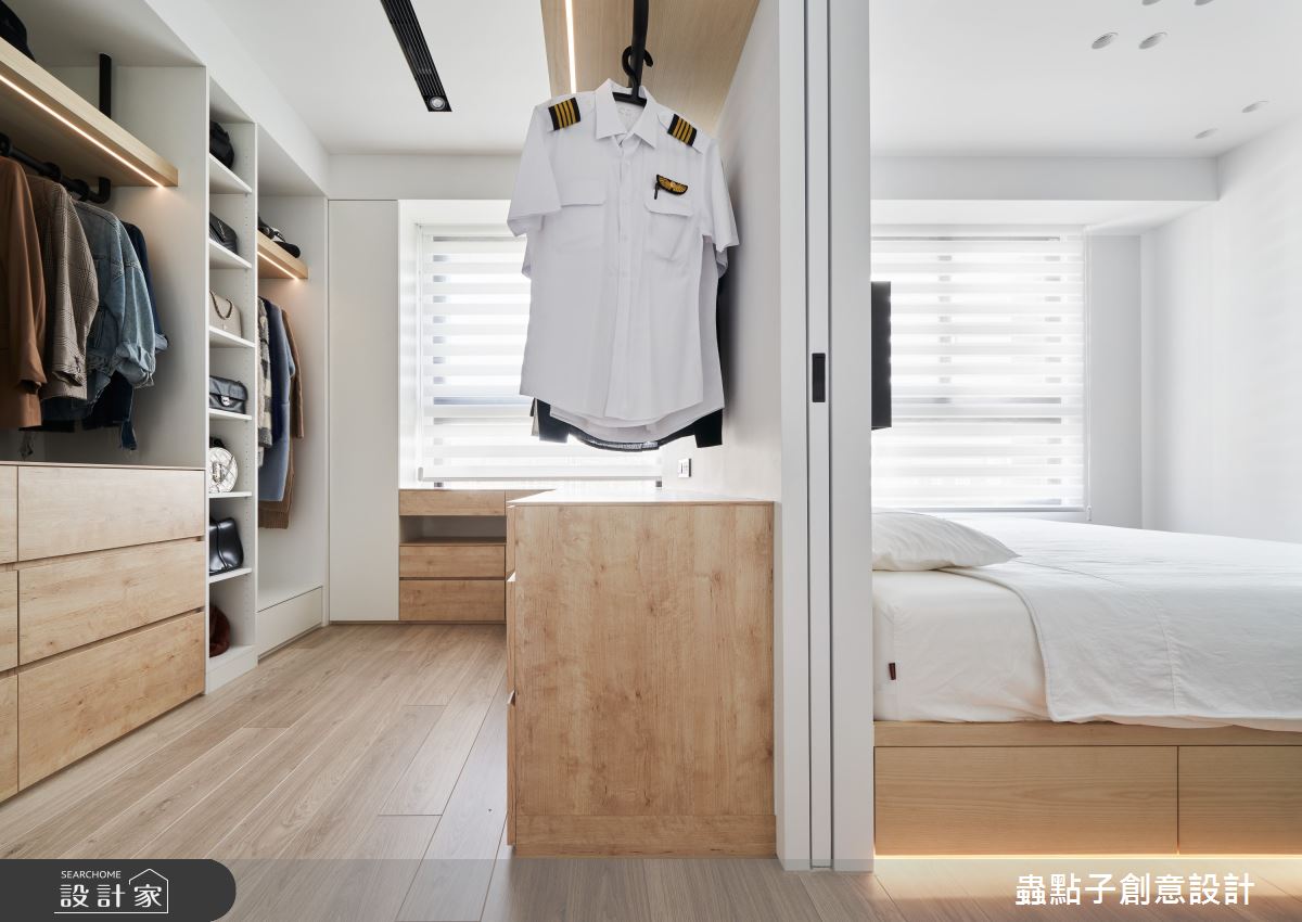 32坪新成屋(5年以下)＿簡約風臥室更衣間案例圖片＿蟲點子創意設計＿蟲點子_106之27