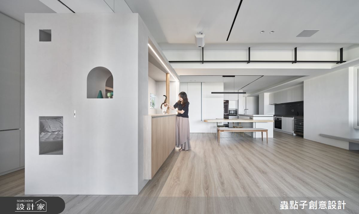 39坪新成屋(5年以下)＿簡約風客廳餐廳廚房寵物中島案例圖片＿蟲點子創意設計＿蟲點子_107之5