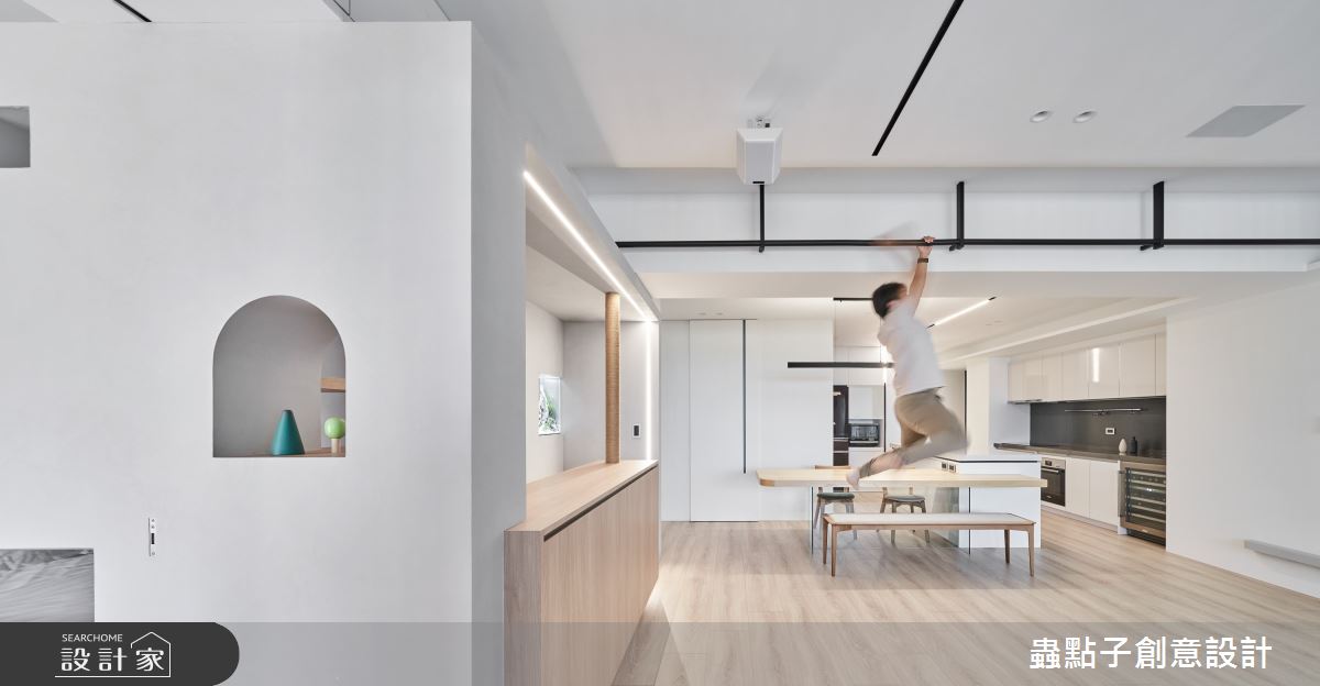 39坪新成屋(5年以下)＿簡約風客廳餐廳廚房寵物中島案例圖片＿蟲點子創意設計＿蟲點子_107之6