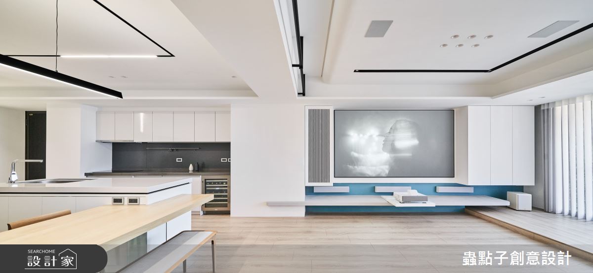 39坪新成屋(5年以下)＿簡約風客廳餐廳廚房中島案例圖片＿蟲點子創意設計＿蟲點子_107之9