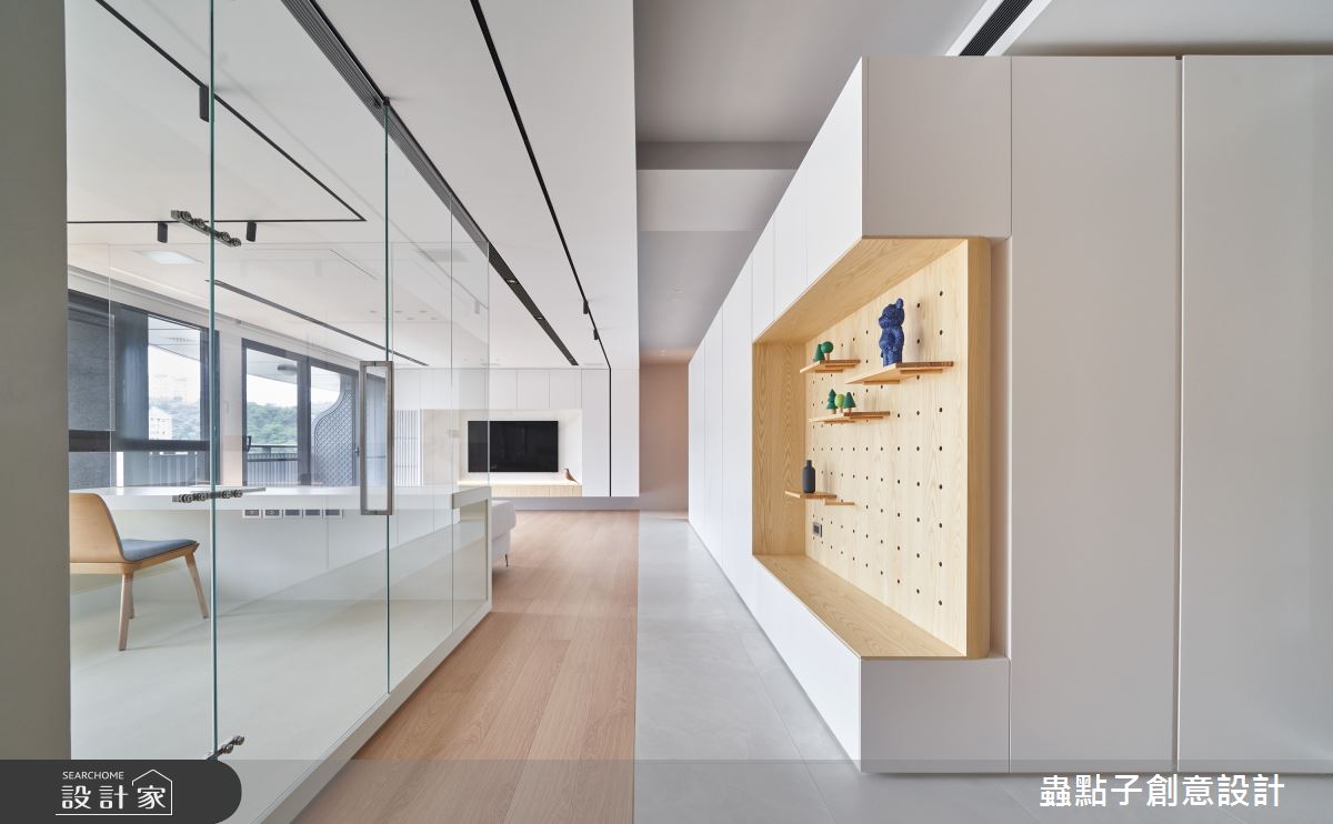 50坪新成屋(5年以下)＿簡約風客廳書房走廊案例圖片＿蟲點子創意設計＿蟲點子_109之6
