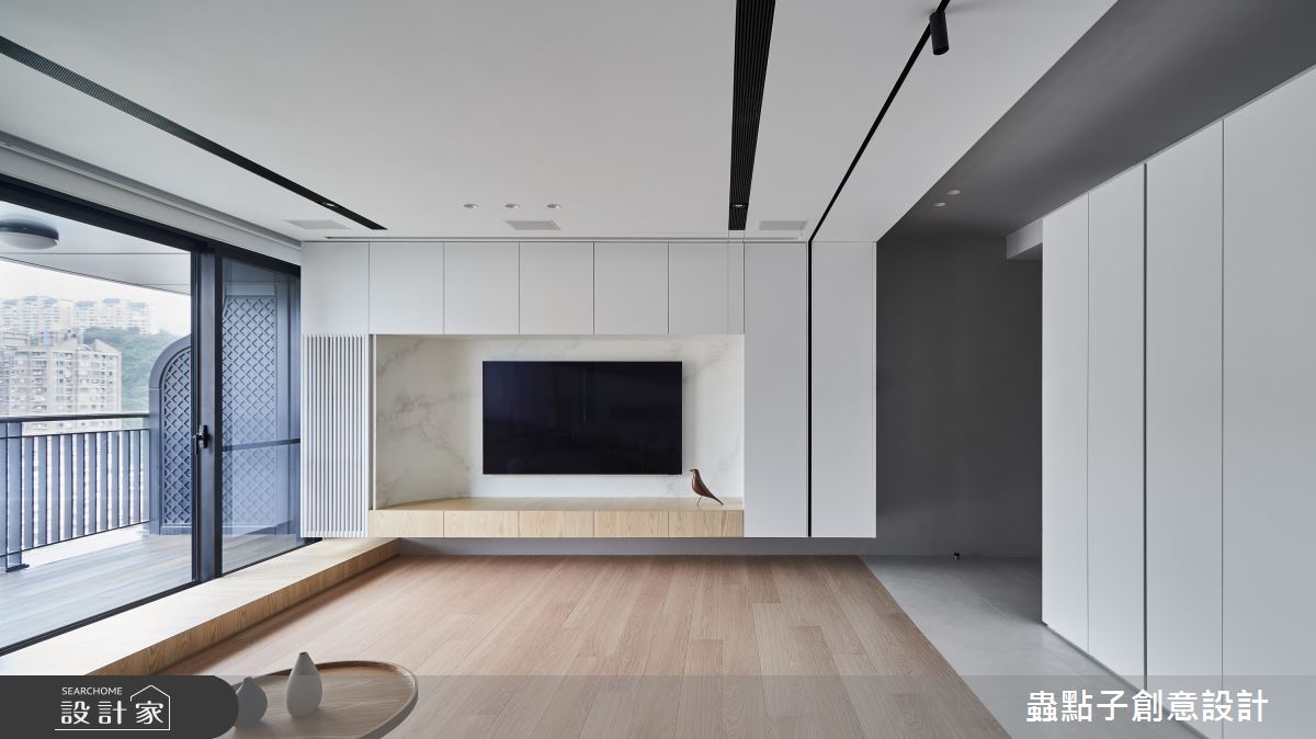 50坪新成屋(5年以下)＿簡約風客廳臥榻陽台案例圖片＿蟲點子創意設計＿蟲點子_109之1