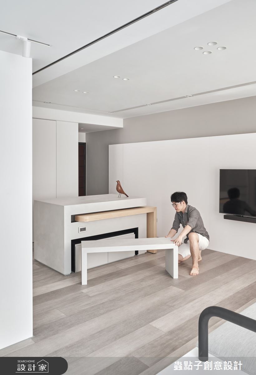 19坪中古屋(5~15年)＿簡約風客廳餐廳案例圖片＿蟲點子創意設計＿蟲點子_110之15