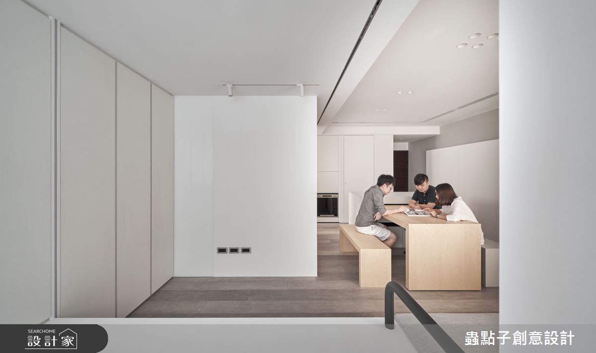 19坪中古屋(5~15年)＿簡約風客廳餐廳多功能室中島案例圖片＿蟲點子創意設計＿蟲點子_110之19