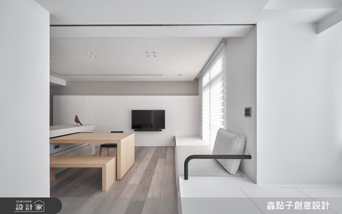 19坪中古屋(5~15年)＿簡約風客廳餐廳臥榻多功能室中島案例圖片＿蟲點子創意設計＿蟲點子_110之23