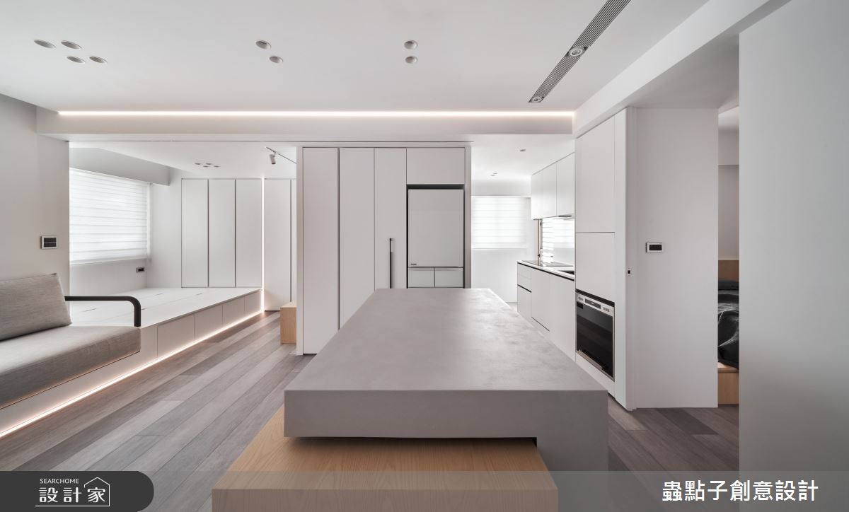 19坪中古屋(5~15年)＿簡約風客廳餐廳廚房臥榻多功能室案例圖片＿蟲點子創意設計＿蟲點子_110之32