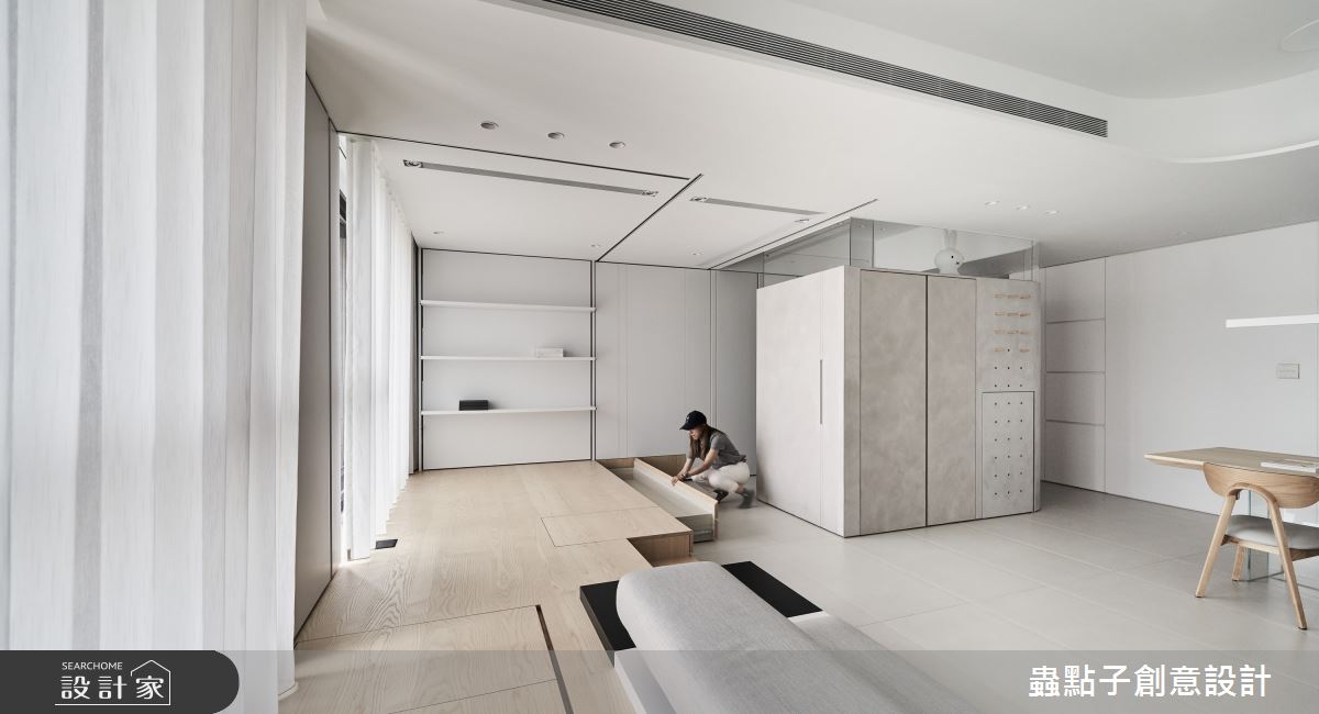 26坪新成屋(5年以下)＿北歐風客廳儲藏室臥榻案例圖片＿蟲點子創意設計＿蟲點子_112之22