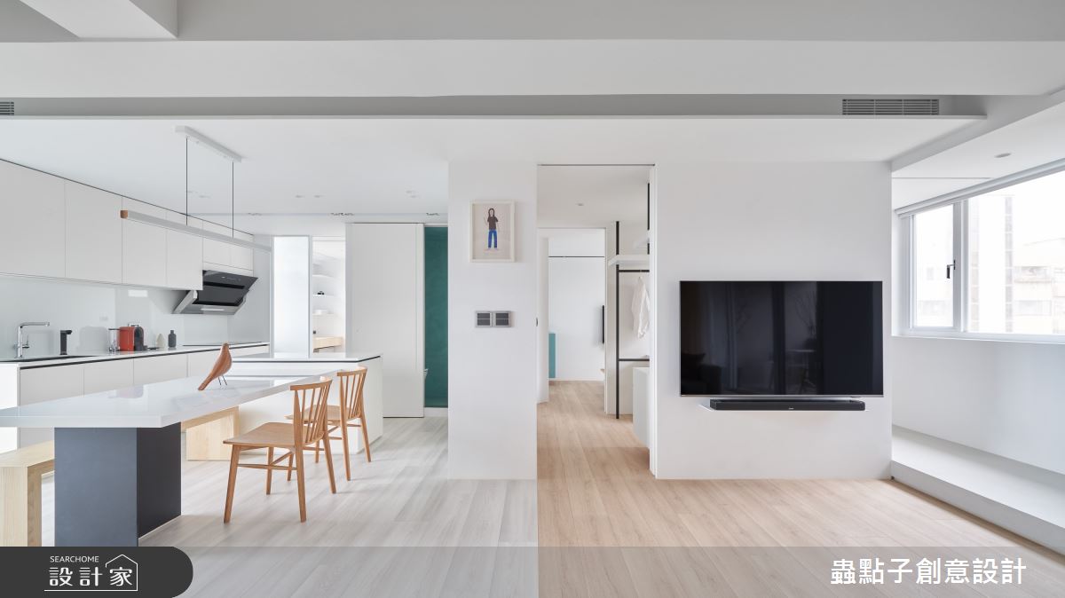 25坪老屋(16~30年)＿簡約風客廳餐廳廚房走廊中島案例圖片＿蟲點子創意設計＿蟲點子_116之7