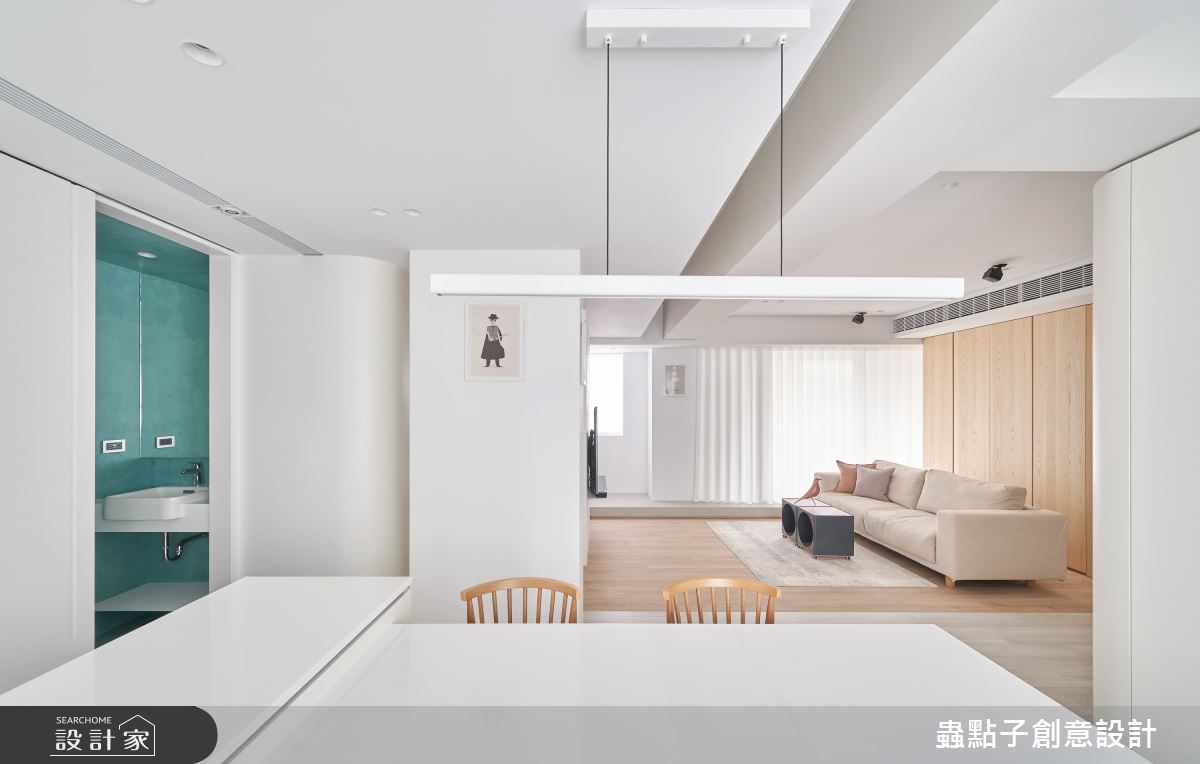 25坪老屋(16~30年)＿簡約風客廳餐廳中島案例圖片＿蟲點子創意設計＿蟲點子_116之17