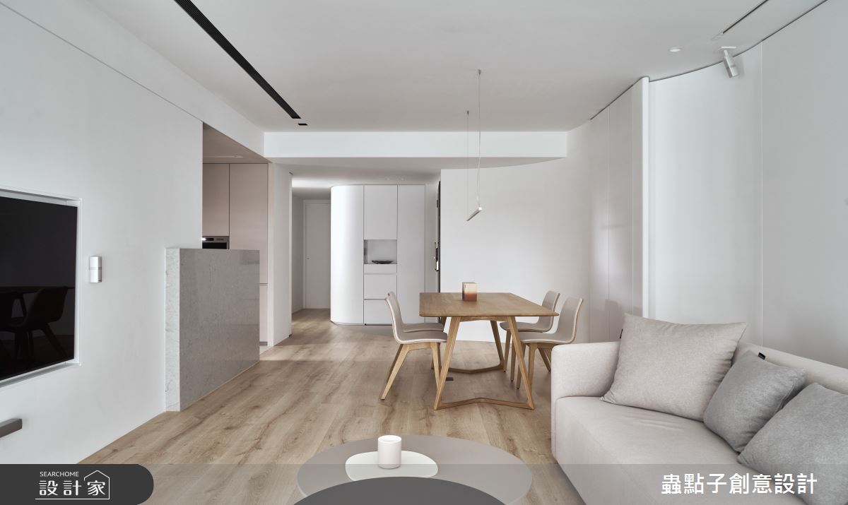 35坪新成屋(5年以下)＿簡約風客廳餐廳吧檯中島案例圖片＿蟲點子創意設計＿蟲點子_117之4