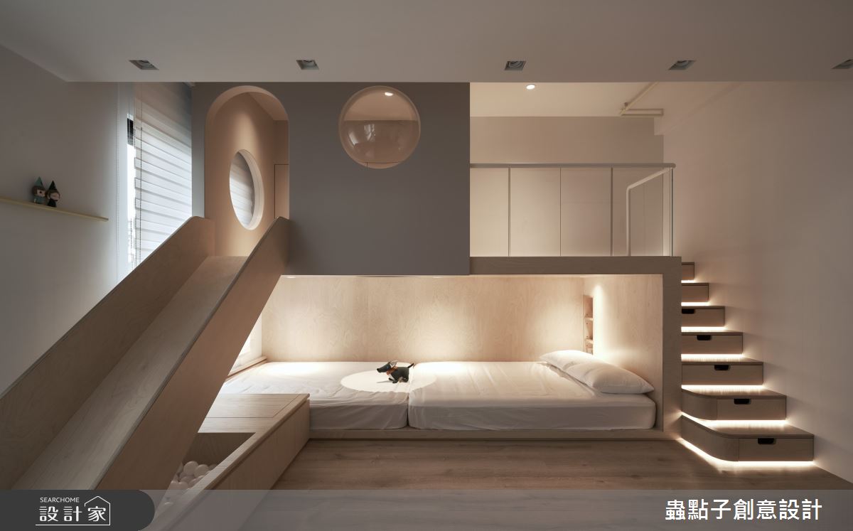 35坪新成屋(5年以下)＿簡約風兒童房樓梯兒童房案例圖片＿蟲點子創意設計＿蟲點子_117之38