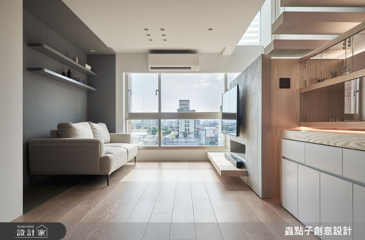 10坪中古屋(5~15年)＿簡約風客廳樓梯案例圖片＿蟲點子創意設計＿蟲點子_118之2