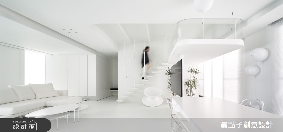 56坪新成屋(5年以下)＿簡約風客廳餐廳樓梯案例圖片＿蟲點子創意設計＿蟲點子_119之3