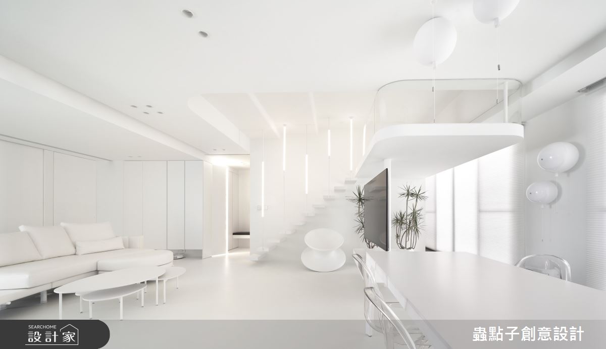 56坪新成屋(5年以下)＿簡約風客廳餐廳樓梯案例圖片＿蟲點子創意設計＿蟲點子_119之2