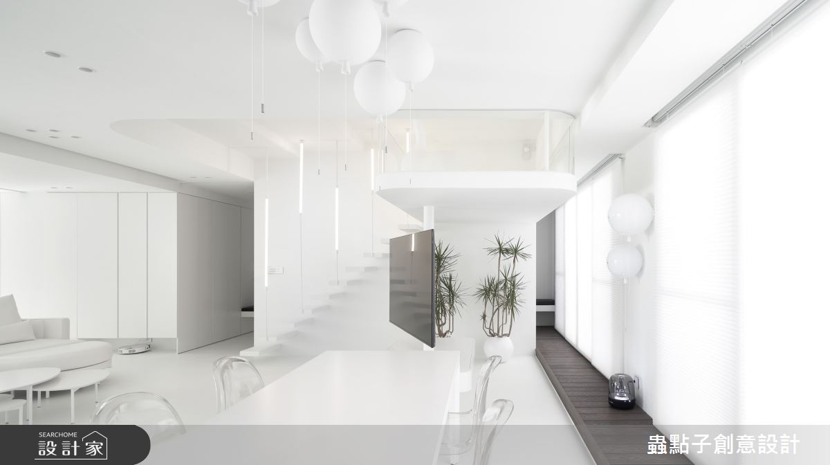 56坪新成屋(5年以下)＿簡約風客廳餐廳樓梯案例圖片＿蟲點子創意設計＿蟲點子_119之5