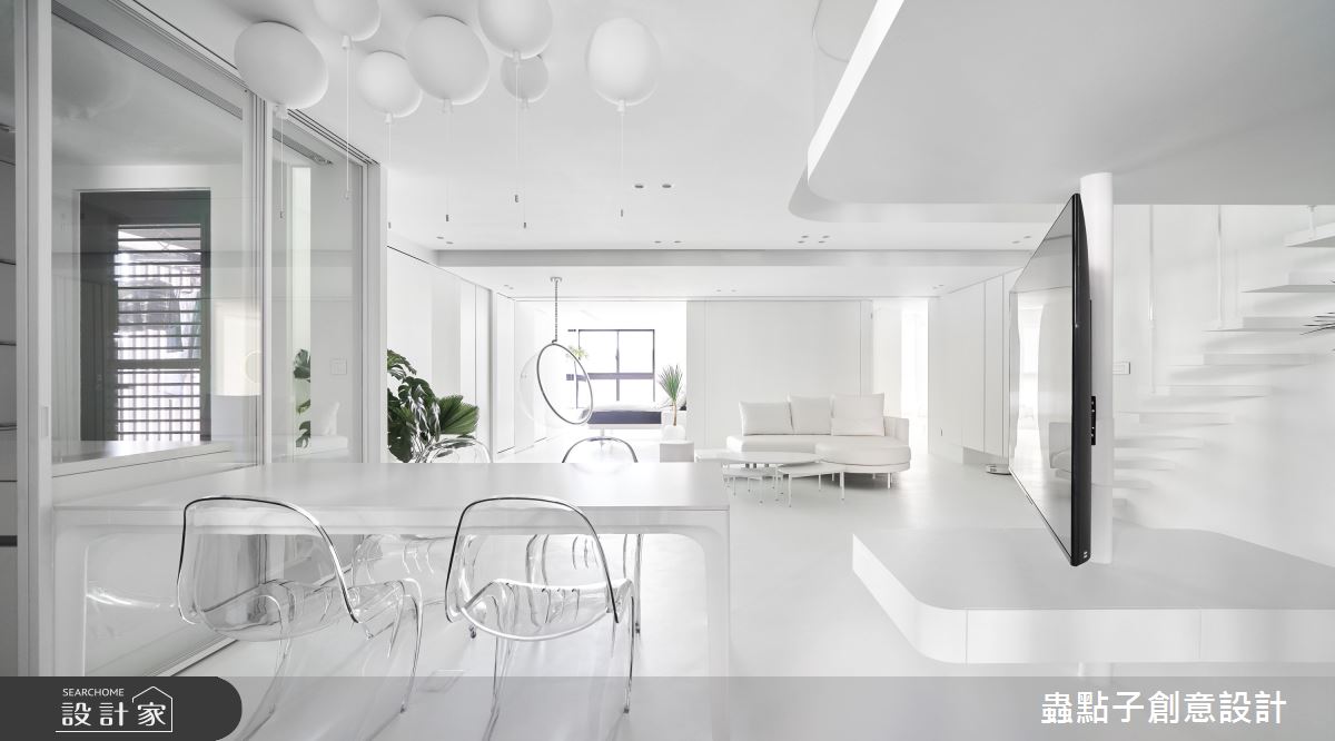 56坪新成屋(5年以下)＿簡約風客廳餐廳樓梯中島案例圖片＿蟲點子創意設計＿蟲點子_119之9