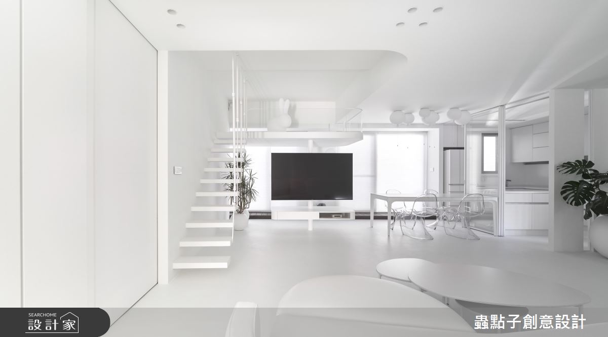 56坪新成屋(5年以下)＿簡約風客廳餐廳廚房樓梯中島案例圖片＿蟲點子創意設計＿蟲點子_119之12