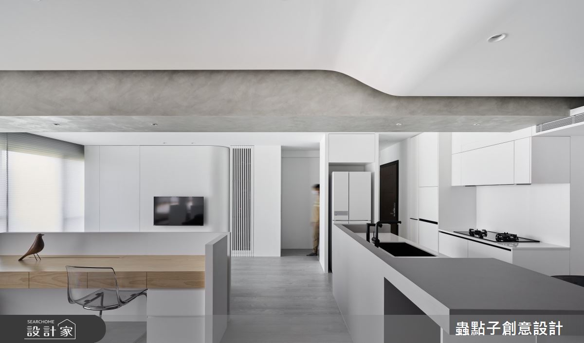 30坪老屋(16~30年)＿簡約風客廳餐廳廚房書房中島案例圖片＿蟲點子創意設計＿蟲點子_120之14