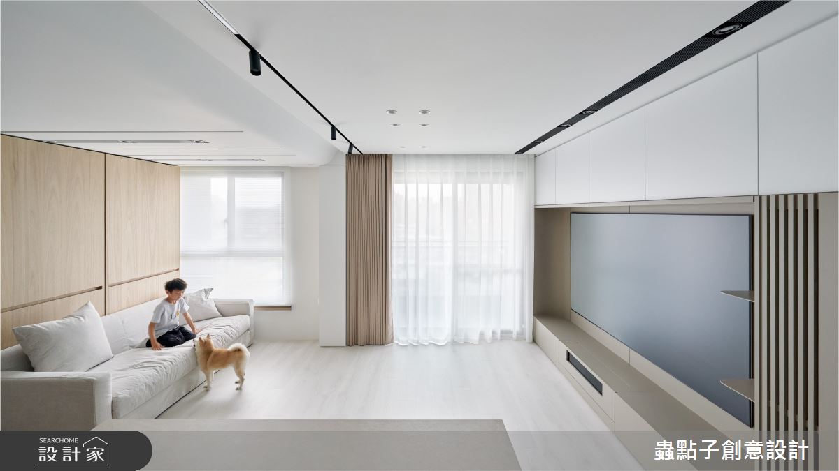 23坪新成屋(5年以下)＿簡約風客廳餐廳中島案例圖片＿蟲點子創意設計＿蟲點子_121之6