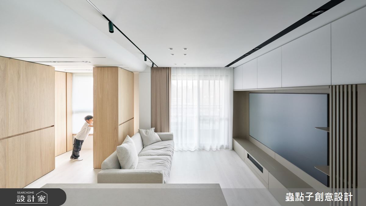 23坪新成屋(5年以下)＿簡約風客廳餐廳中島案例圖片＿蟲點子創意設計＿蟲點子_121之8