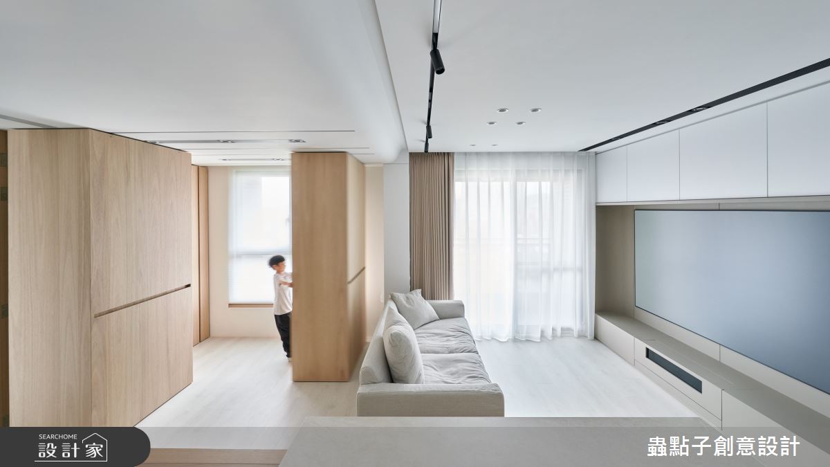 23坪新成屋(5年以下)＿簡約風客廳餐廳中島案例圖片＿蟲點子創意設計＿蟲點子_121之11