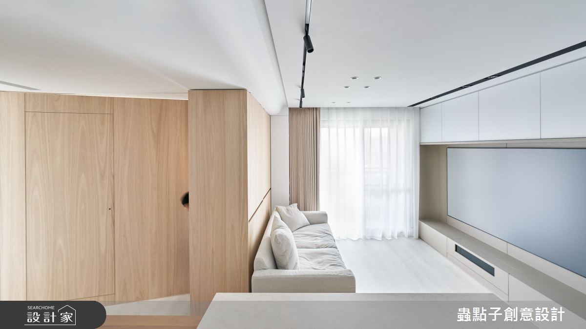 23坪新成屋(5年以下)＿簡約風客廳餐廳多功能室中島案例圖片＿蟲點子創意設計＿蟲點子_121之15