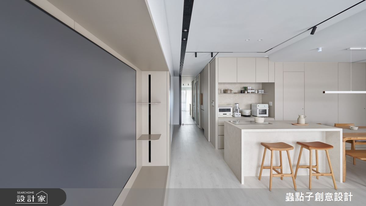23坪新成屋(5年以下)＿簡約風客廳餐廳中島案例圖片＿蟲點子創意設計＿蟲點子_121之20