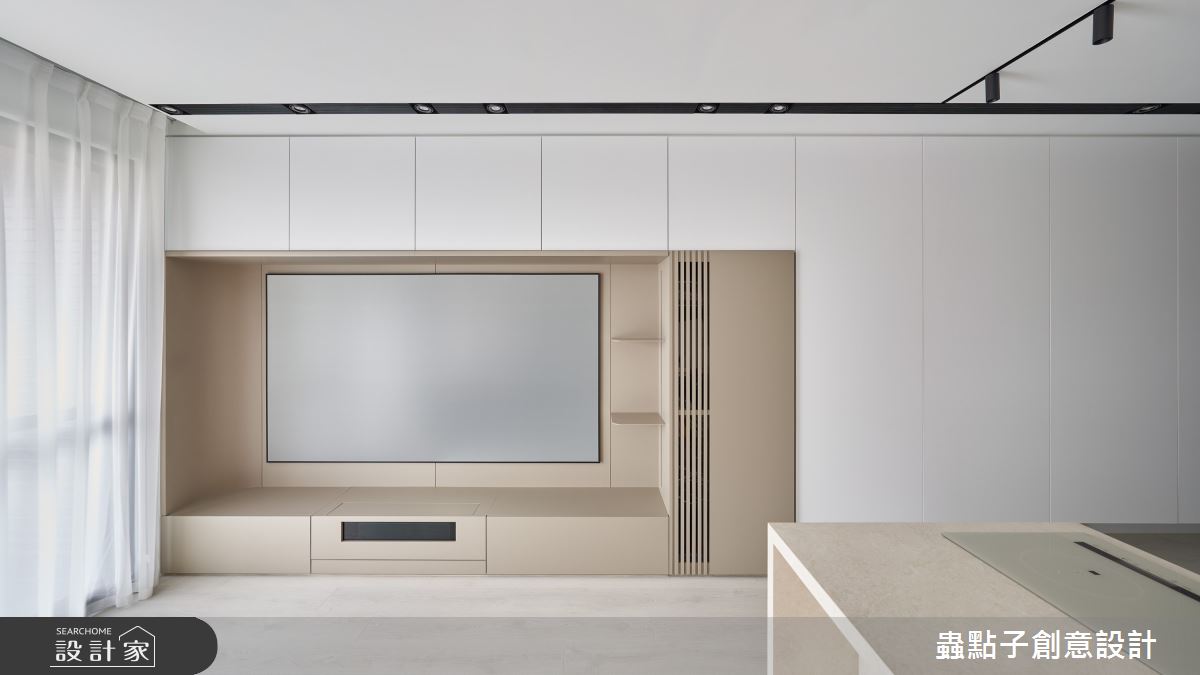 23坪新成屋(5年以下)＿簡約風客廳餐廳中島案例圖片＿蟲點子創意設計＿蟲點子_121之23