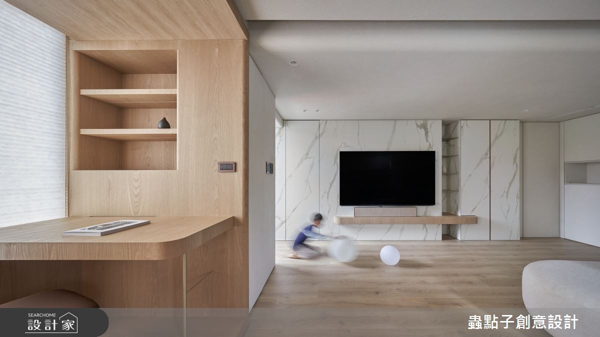 22坪老屋(41~50年)＿奶油風客廳書房案例圖片＿蟲點子創意設計＿蟲點子_123之8