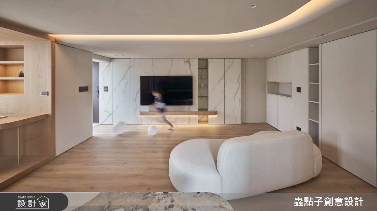 22坪老屋(41~50年)＿奶油風客廳案例圖片＿蟲點子創意設計＿蟲點子_123之10