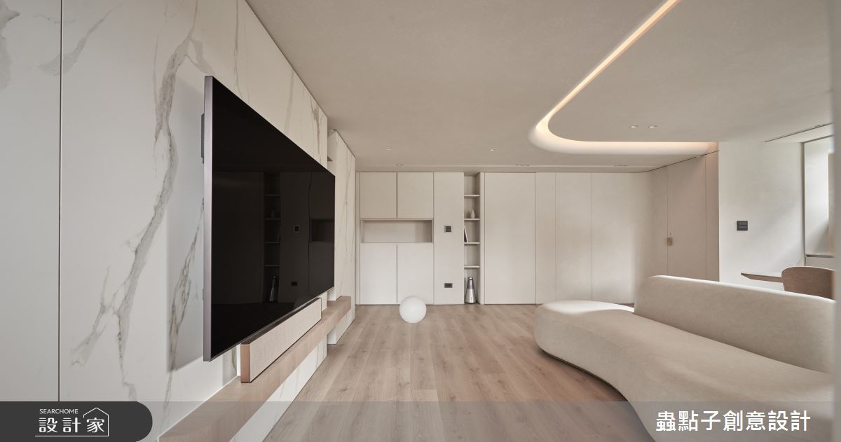 22坪老屋(41~50年)＿奶油風客廳案例圖片＿蟲點子創意設計＿蟲點子_123之3