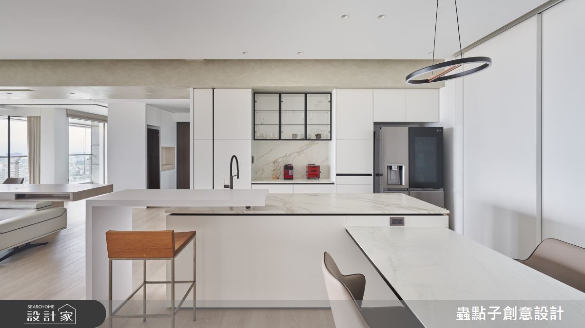 60坪新成屋(5年以下)＿簡約風餐廳吧檯中島案例圖片＿蟲點子創意設計＿蟲點子_124之7