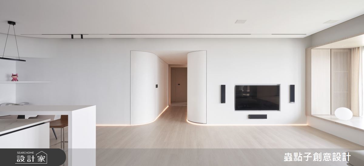 60坪新成屋(5年以下)＿簡約風客廳吧檯中島案例圖片＿蟲點子創意設計＿蟲點子_124之12