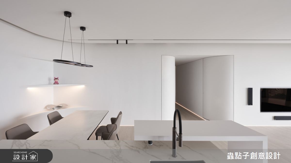 60坪新成屋(5年以下)＿簡約風餐廳吧檯中島案例圖片＿蟲點子創意設計＿蟲點子_124之11