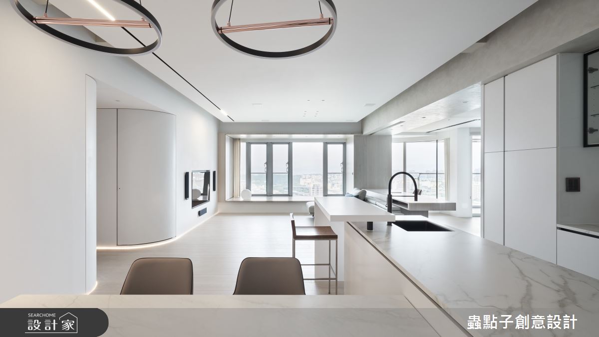 60坪新成屋(5年以下)＿簡約風餐廳吧檯中島案例圖片＿蟲點子創意設計＿蟲點子_124之6