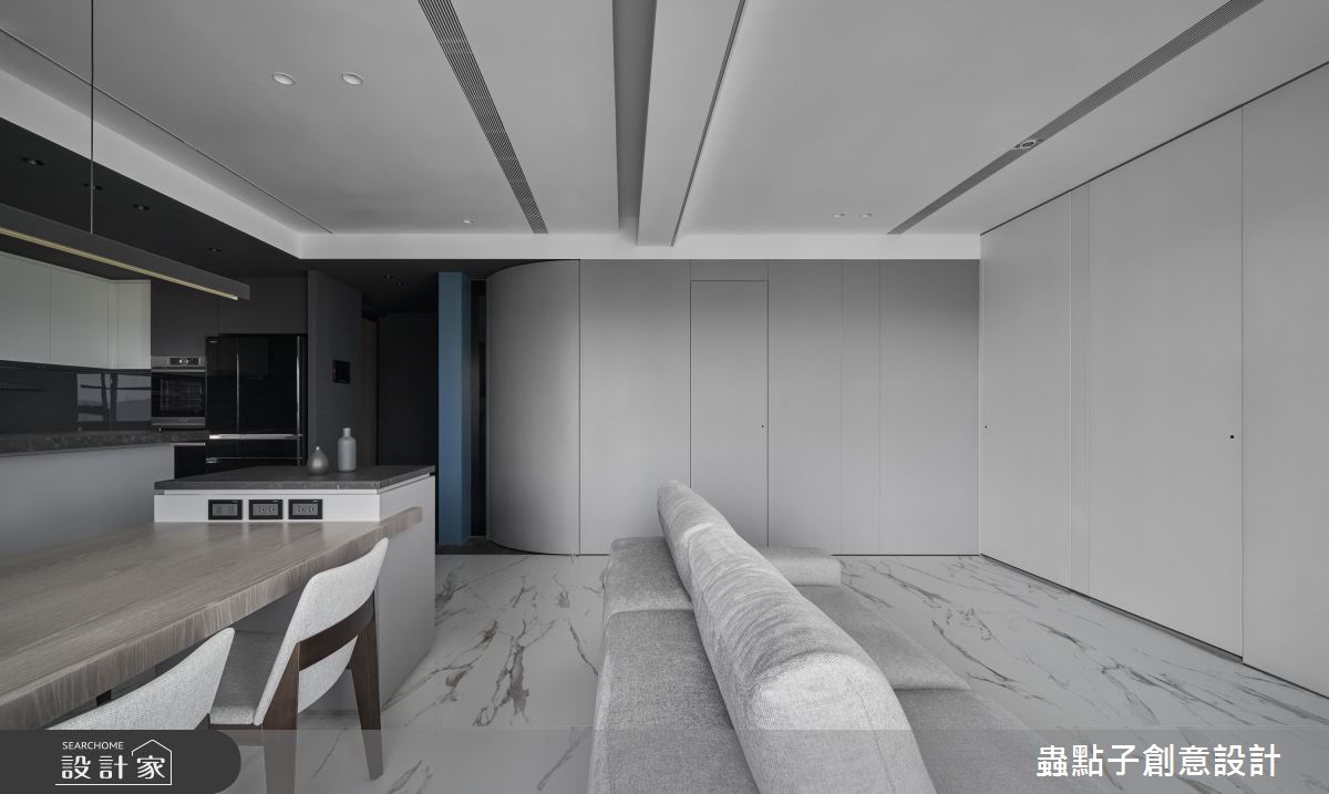 25坪新成屋(5年以下)＿簡約風玄關客廳餐廳廚房中島案例圖片＿蟲點子創意設計＿蟲點子_126之19
