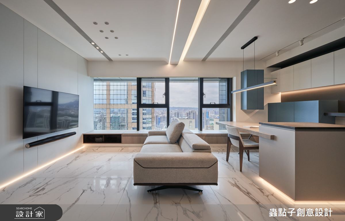 25坪新成屋(5年以下)＿簡約風客廳餐廳臥榻案例圖片＿蟲點子創意設計＿蟲點子_126之25