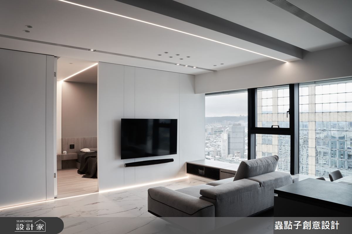 25坪新成屋(5年以下)＿簡約風客廳臥室臥榻案例圖片＿蟲點子創意設計＿蟲點子_126之17
