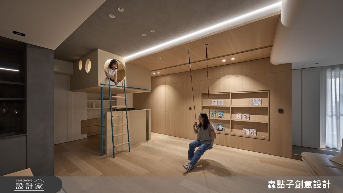 50坪新成屋(5年以下)＿簡約風客廳書房案例圖片＿蟲點子創意設計＿蟲點子_127之27