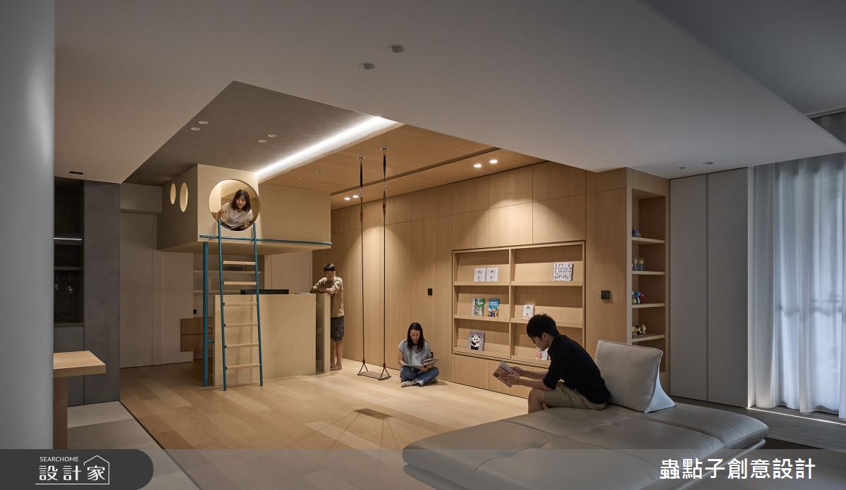 50坪新成屋(5年以下)＿簡約風客廳書房案例圖片＿蟲點子創意設計＿蟲點子_127之30