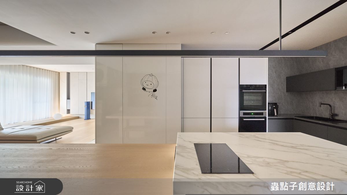 50坪新成屋(5年以下)＿簡約風餐廳廚房中島案例圖片＿蟲點子創意設計＿蟲點子_127之52
