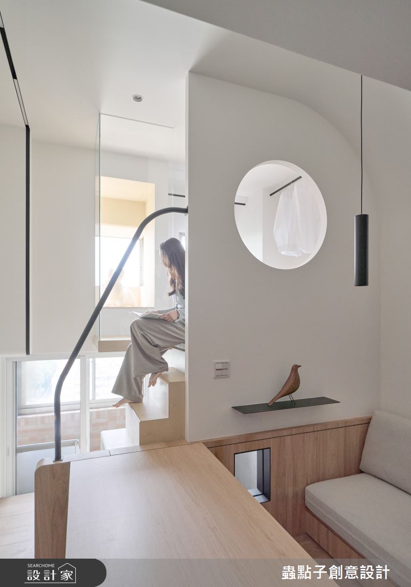 7坪老屋(16~30年)＿簡約風客廳餐廳樓梯工作區案例圖片＿蟲點子創意設計＿蟲點子_128之8