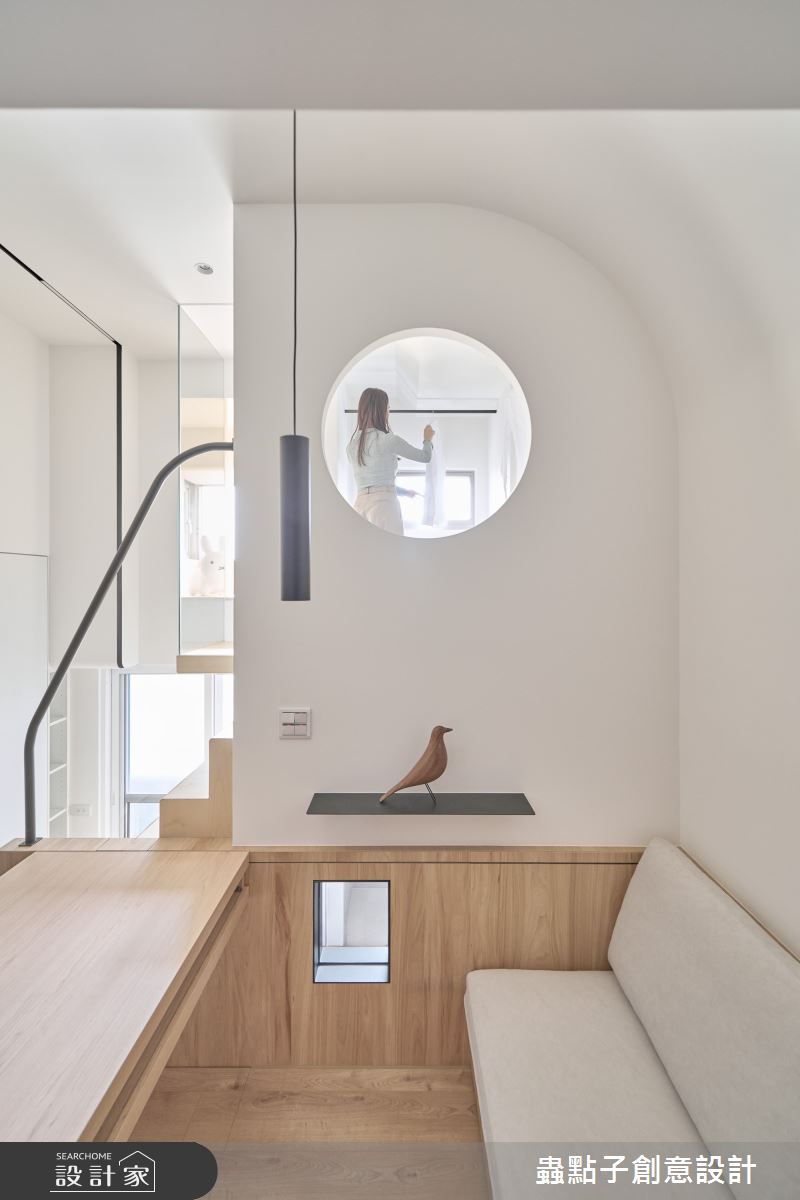7坪老屋(16~30年)＿簡約風客廳餐廳樓梯工作區案例圖片＿蟲點子創意設計＿蟲點子_128之15