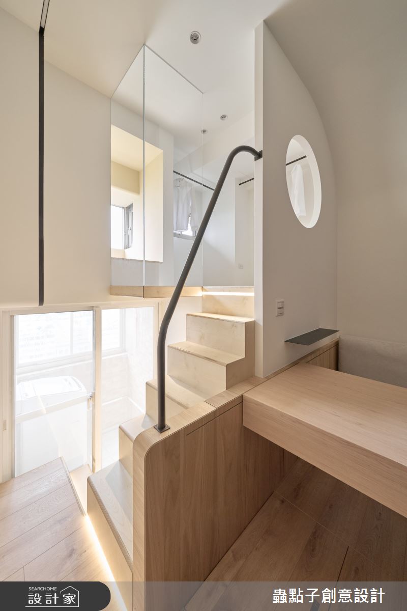 7坪老屋(16~30年)＿簡約風客廳餐廳樓梯工作區案例圖片＿蟲點子創意設計＿蟲點子_128之29