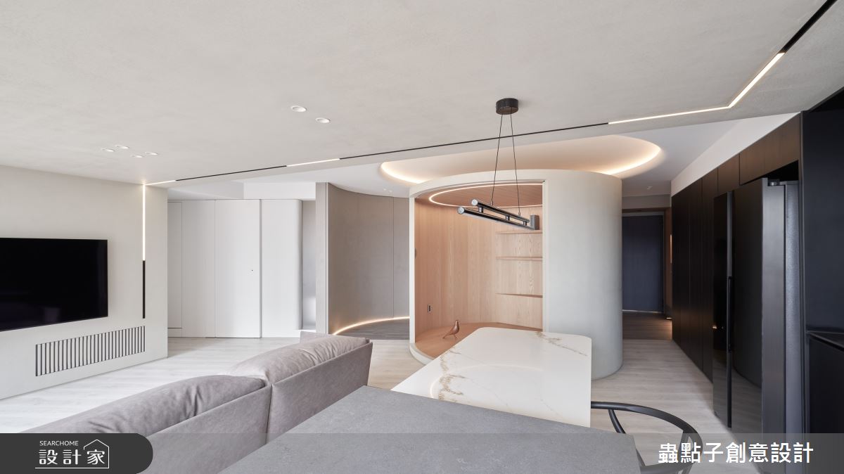30坪老屋(16~30年)＿簡約風客廳餐廳多功能室中島案例圖片＿蟲點子創意設計＿蟲點子_129之17