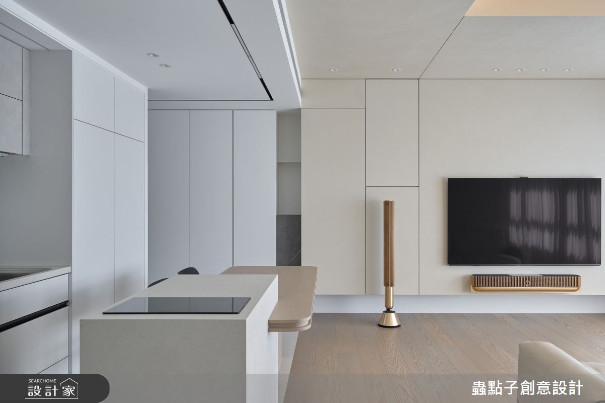20坪新成屋(5年以下)＿簡約風客廳餐廳中島案例圖片＿蟲點子創意設計＿蟲點子_130之5